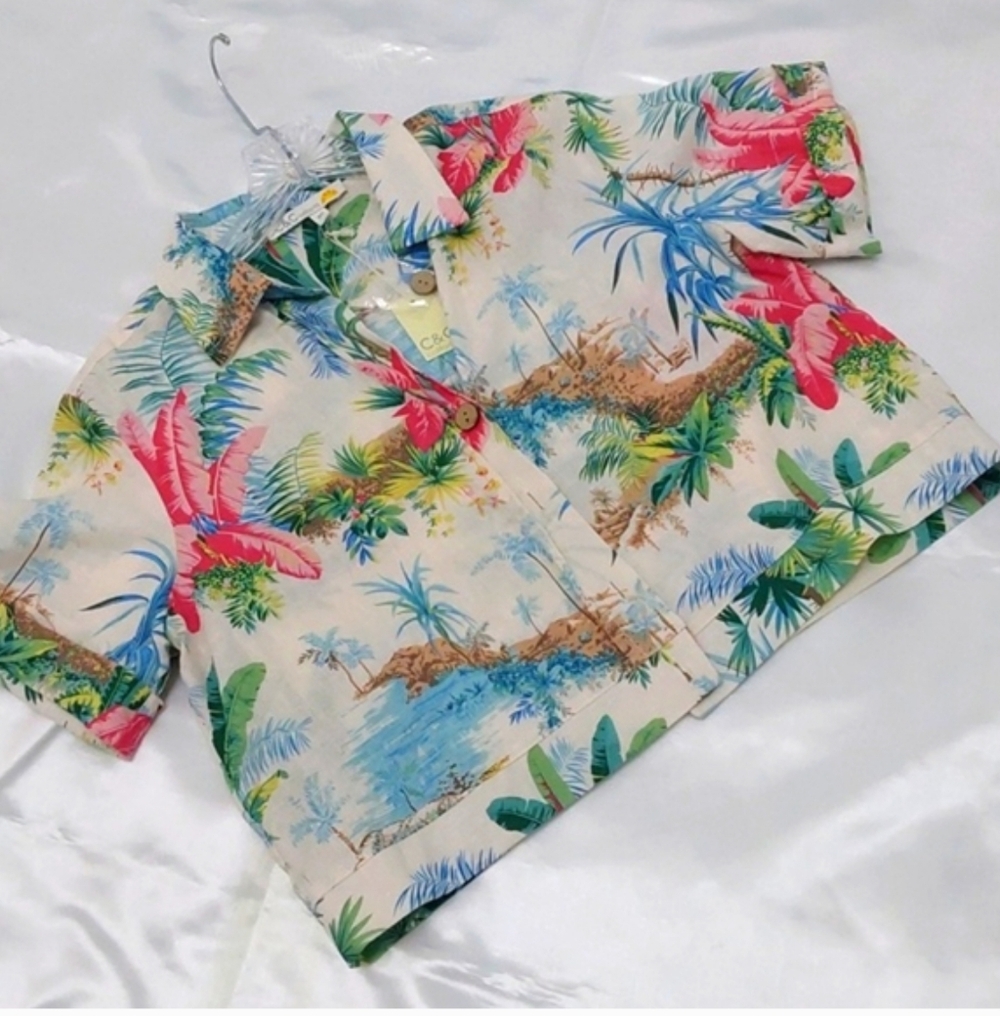 👋 FINAL MARKDOWN CLOSET CLOSING C&C Calfornia Tropical Cropped Jacket Crop Top